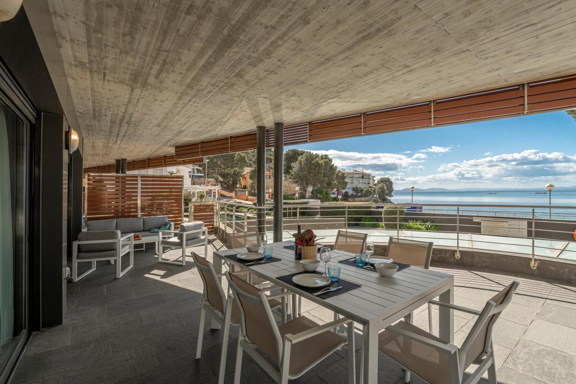 Apartamento Con Gran Terraza Delante Del Mar 罗萨斯 外观 照片