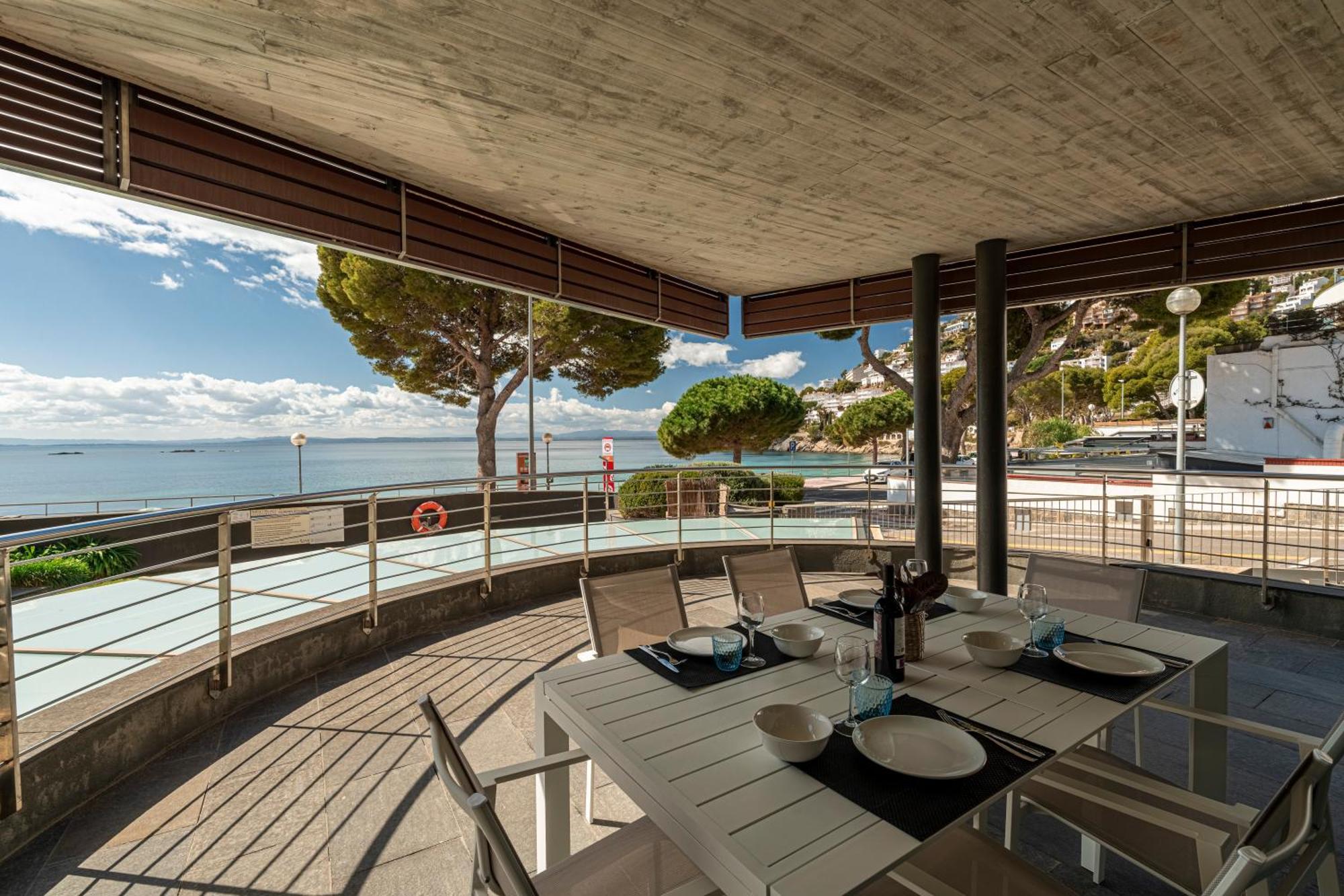 Apartamento Con Gran Terraza Delante Del Mar 罗萨斯 外观 照片